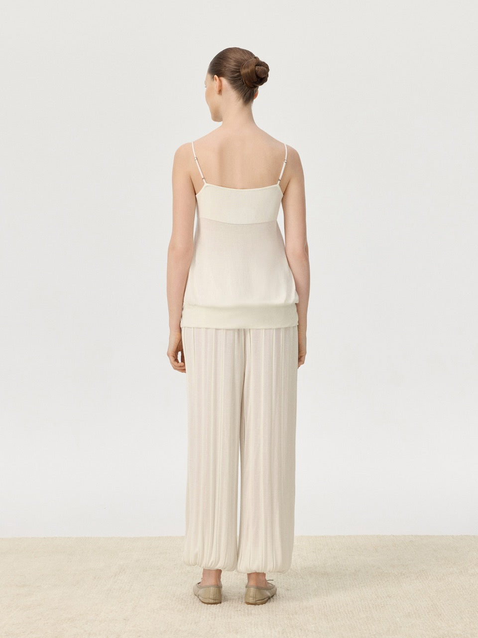COR ORBIT Amphora Resort Collection Mulberry Silk Wide-Leg Pants