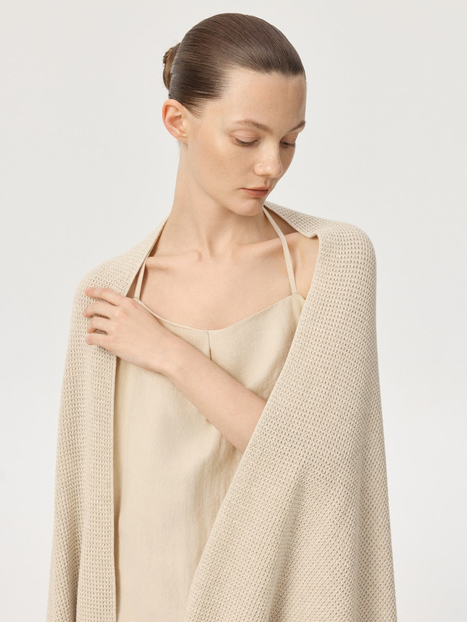 COR ORBIT Litus Resort Collection Cotton-Cashmere Knit Shawl