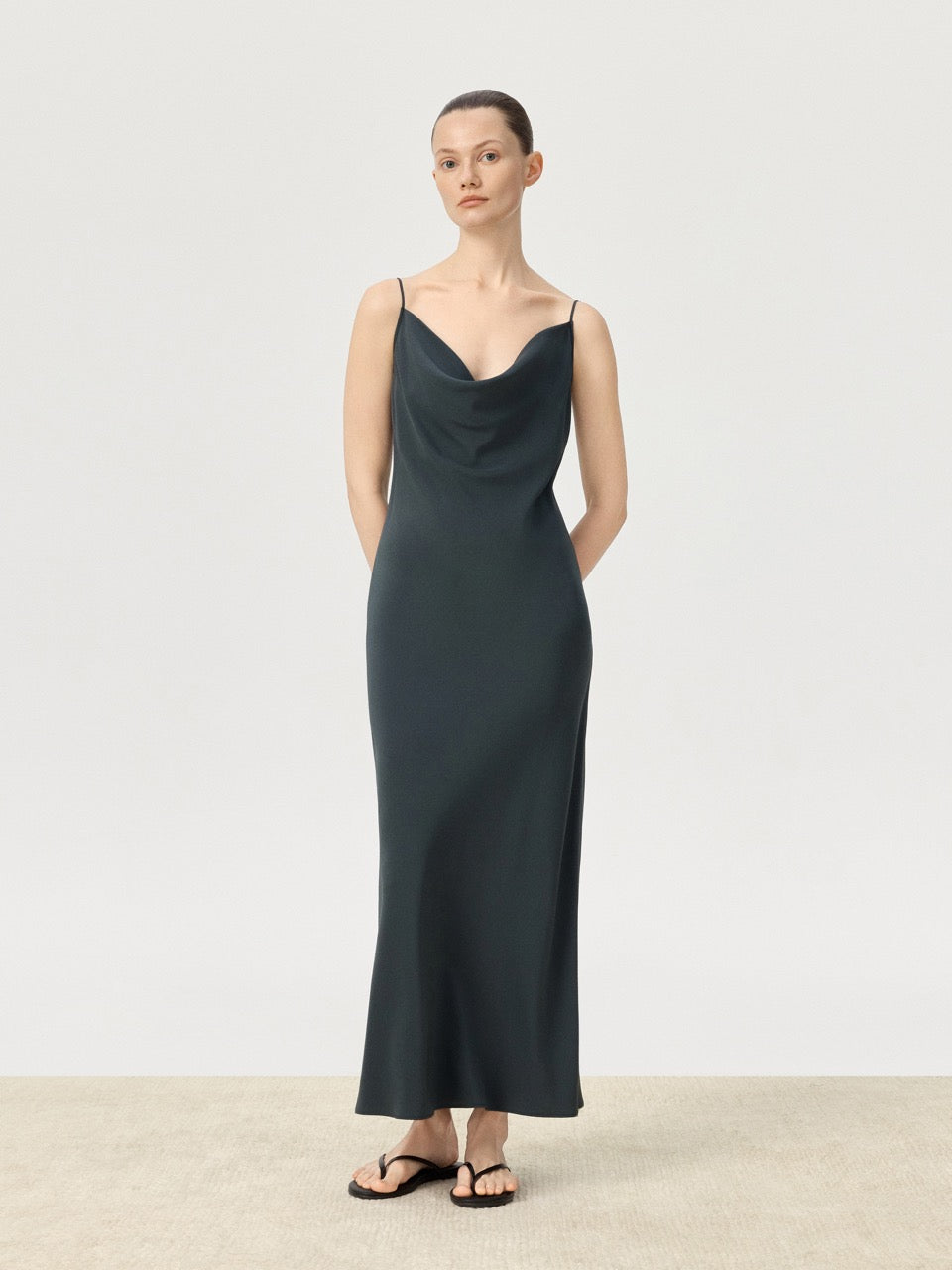 COR ORBIT Animi Resort Collection Mulberry Silk Strapless Maxi Dress