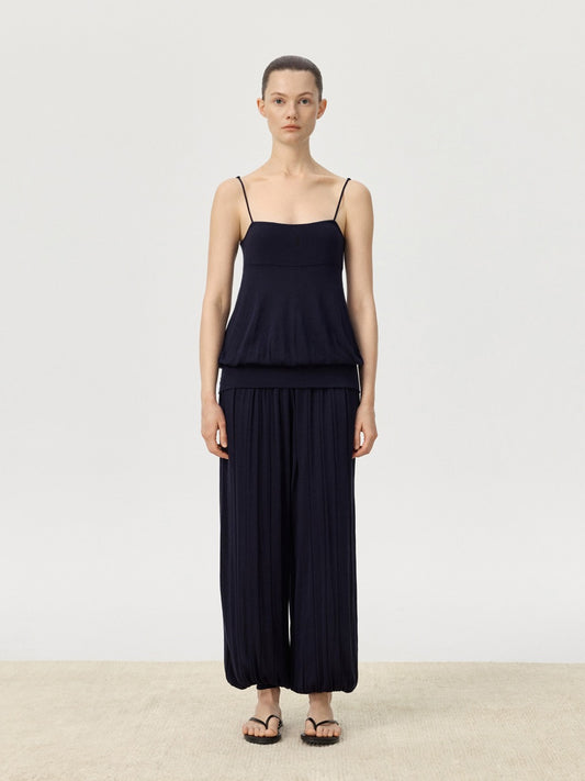 COR ORBIT Amphora Resort Collection Mulberry Silk Wide-Leg Pants
