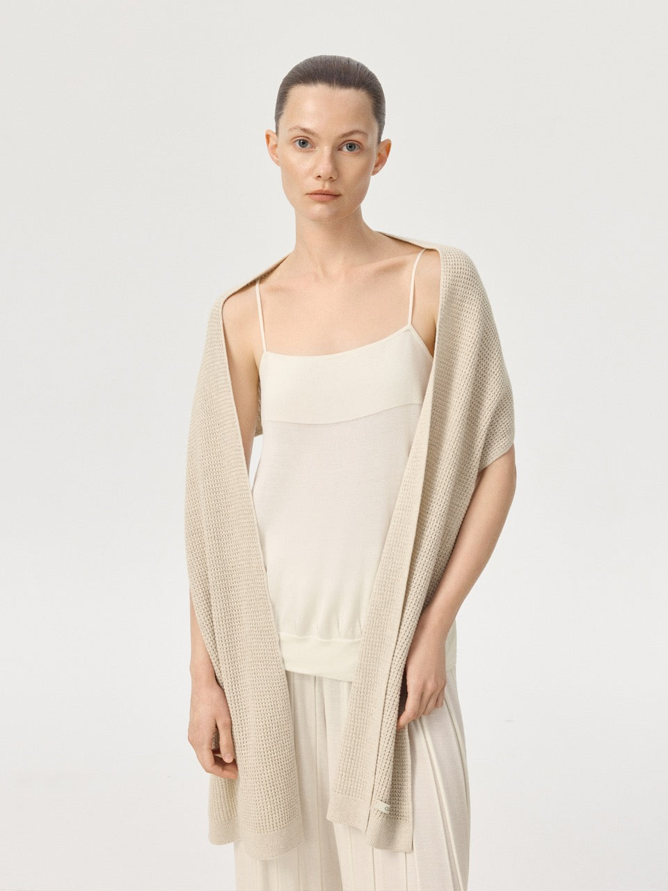 COR ORBIT Filum Resort Collection Cotton-Cashmere Knit Scarf
