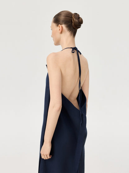 COR ORBIT Perch Resort Collection Linen Halter Dress