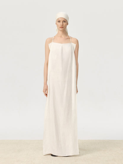 COR ORBIT Perch Resort Collection Linen Halter Dress
