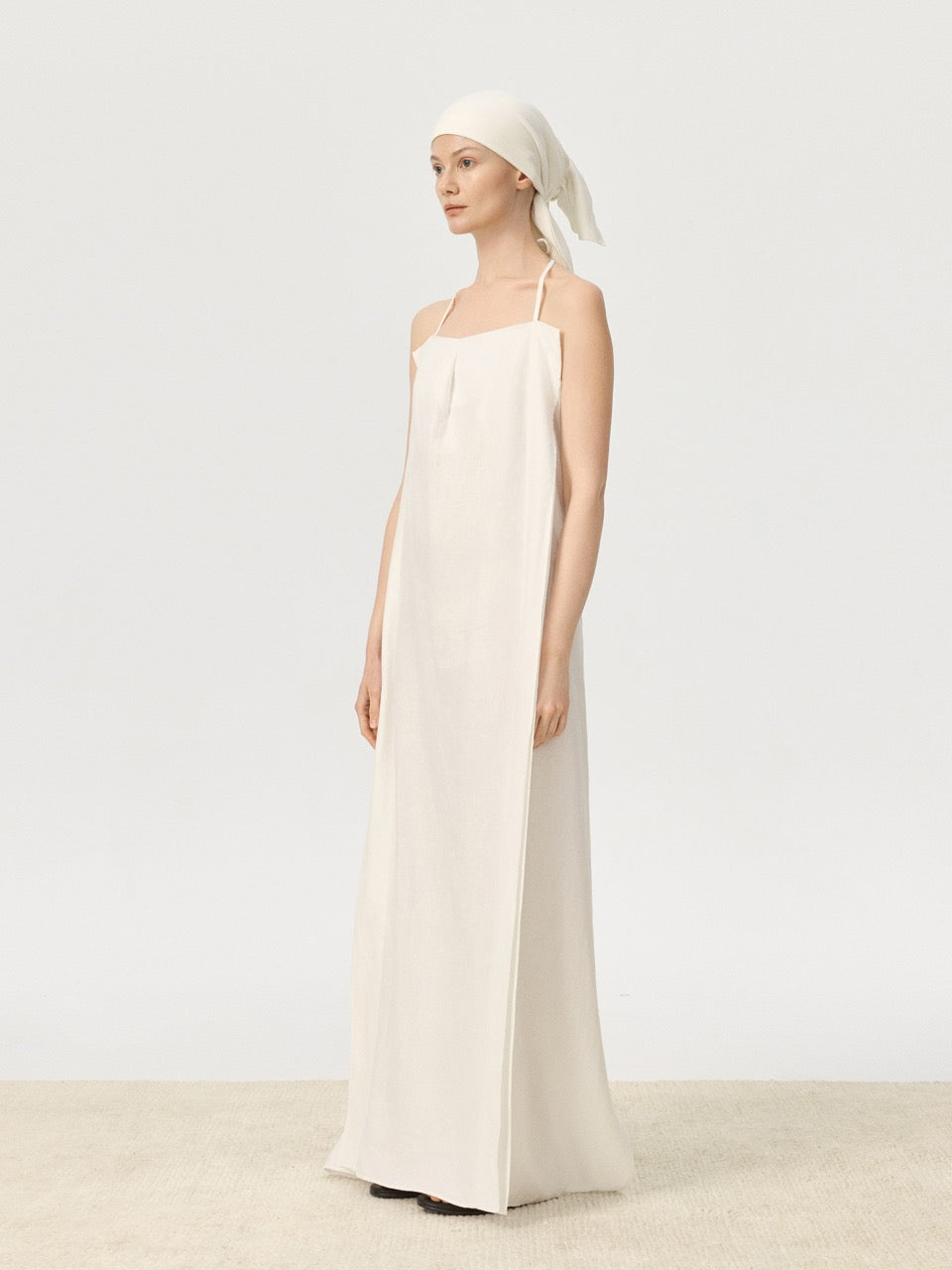 COR ORBIT Perch Resort Collection Linen Halter Dress