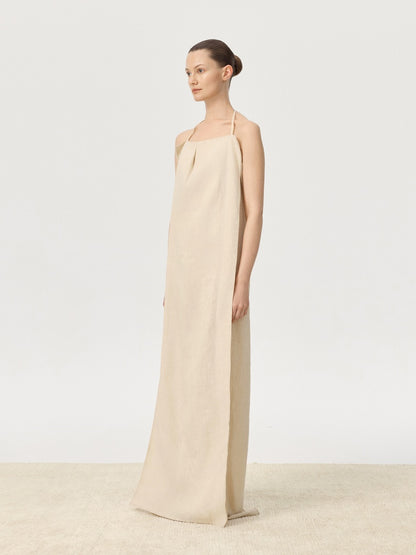 COR ORBIT Perch Resort Collection Linen Halter Dress