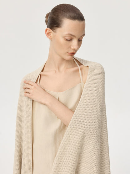 COR ORBIT Litus Resort Collection Cotton-Cashmere Knit Shawl
