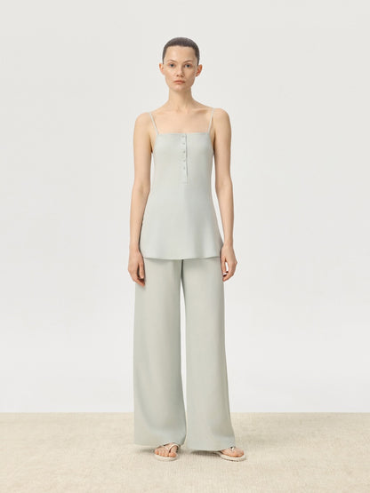 COR ORBIT Lene Resort Collection Tapered Leg Silk Trousers