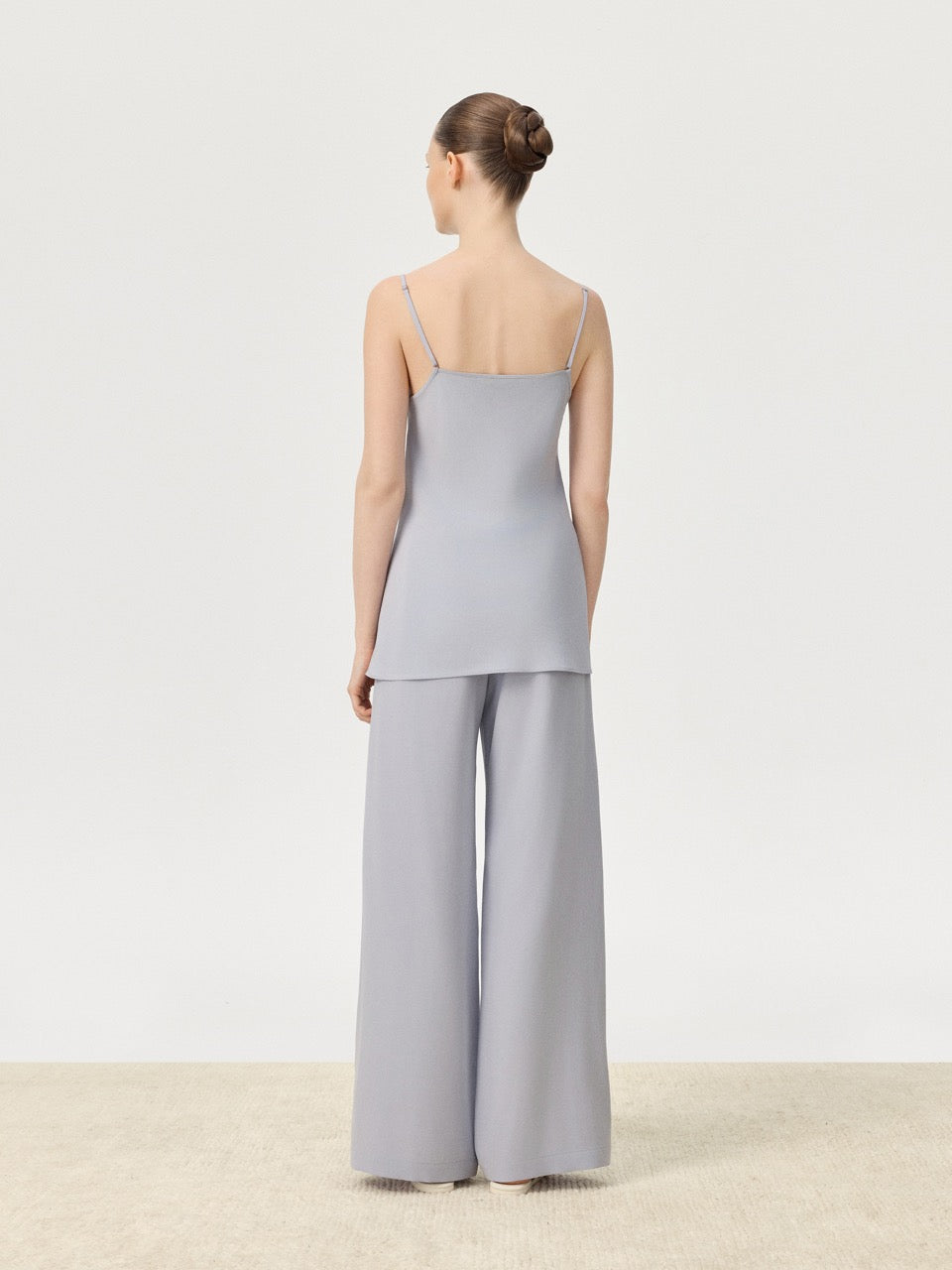 COR ORBIT Lene Resort Collection Tapered Leg Silk Trousers