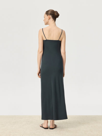 COR ORBIT Animi Resort Collection Mulberry Silk Strapless Maxi Dress