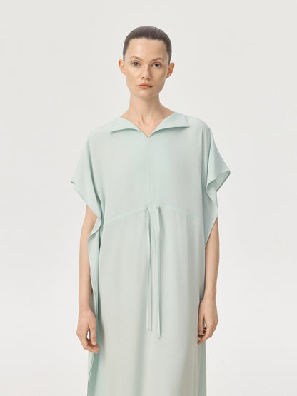 COR ORBIT Plume Resort Collection Mulberry Silk Ruched Waist Dress