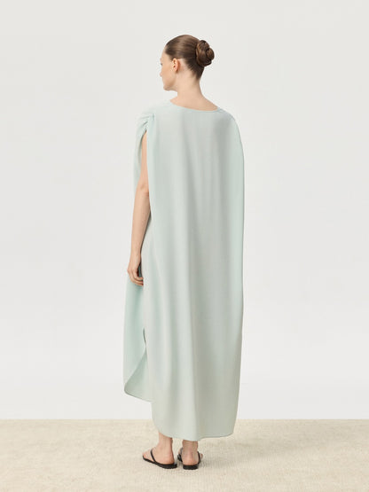 COR ORBIT Volucris Resort Collection Silk Deep-Neck Sleeveless Dress