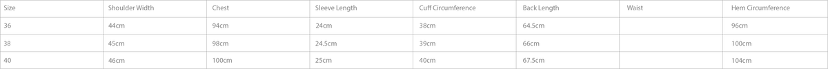 Size Chart - Top