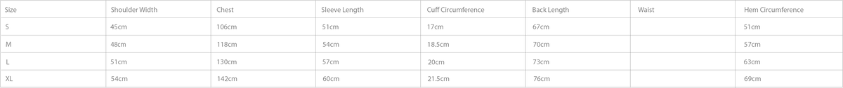 Size Chart - Top