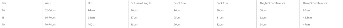 Size Chart - Top