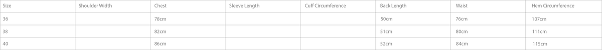 Size Chart - Top