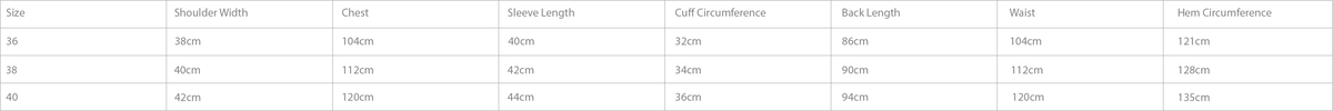Size Chart - Top