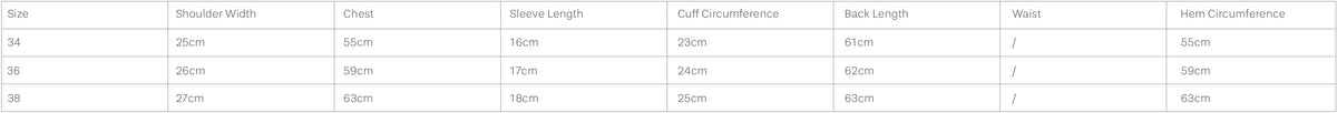Size Chart - Top