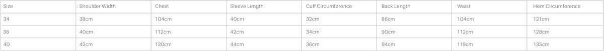 Size Chart - Top