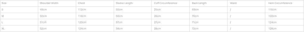 Size Chart - Top
