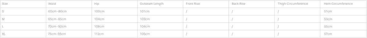 Size Chart - Bottom